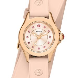 💯 Authentic Michele Rose Gold Silicone Watch